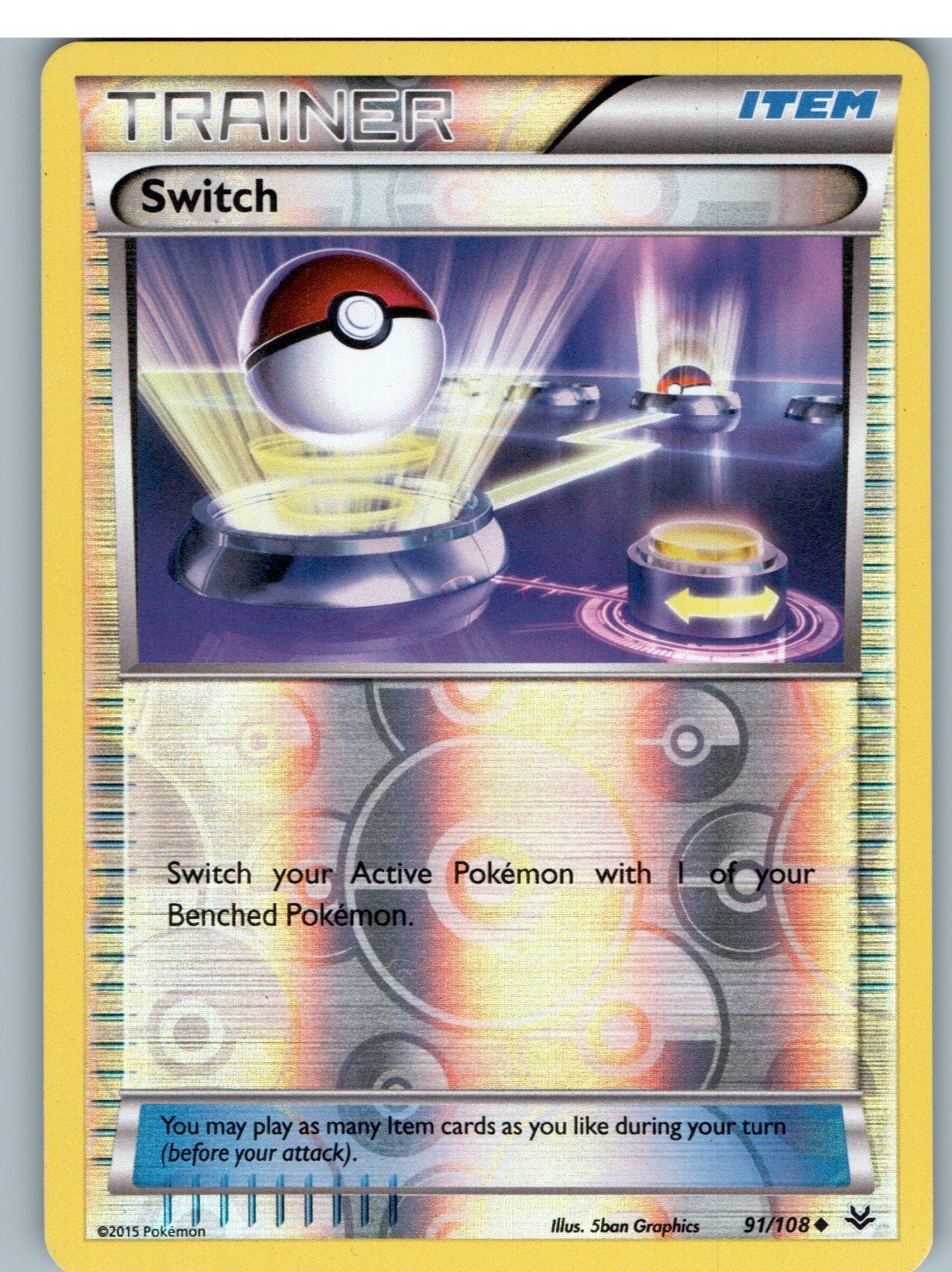 Switch 91/108 Non Comune Cieli Ruggenti Pokemon Reverse Holo Leggermente Giocato