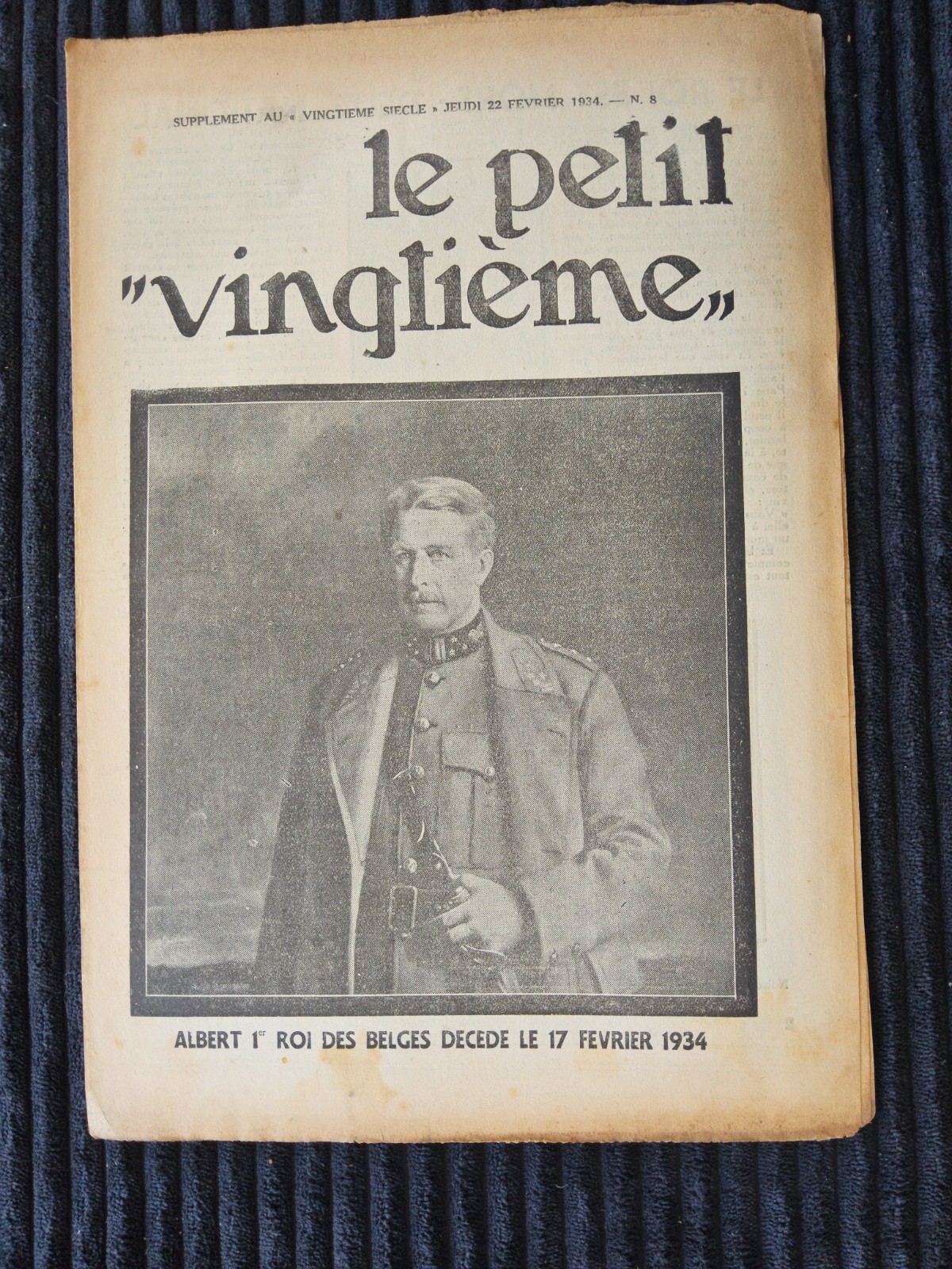 Tintin - Petit Vingtième - Numéro 8 de 1934