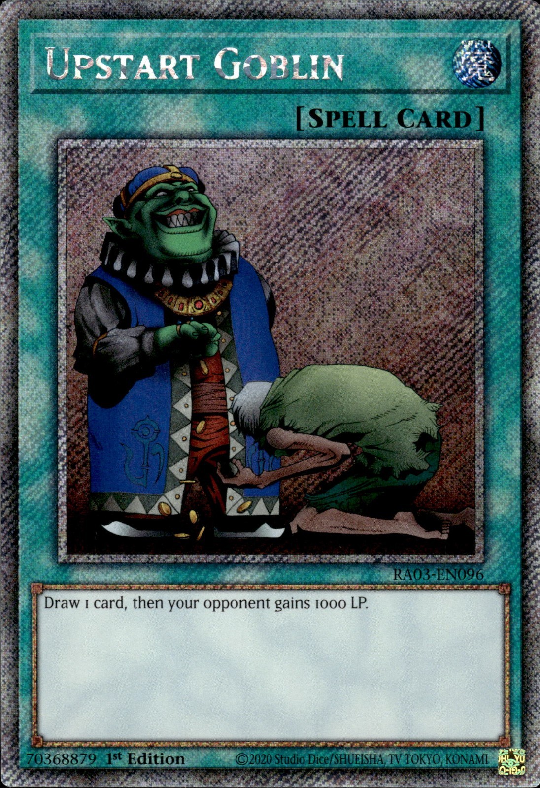 Upstart Goblin - Platinum Secret Rare 1st Edition RA03-EN096 - NM - YuGiOh