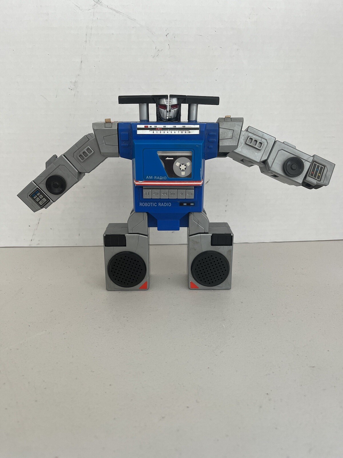 RARO Vintage 1984 AM Radio Robot Trasformatore Tai Fong Boom Box Non Testato
