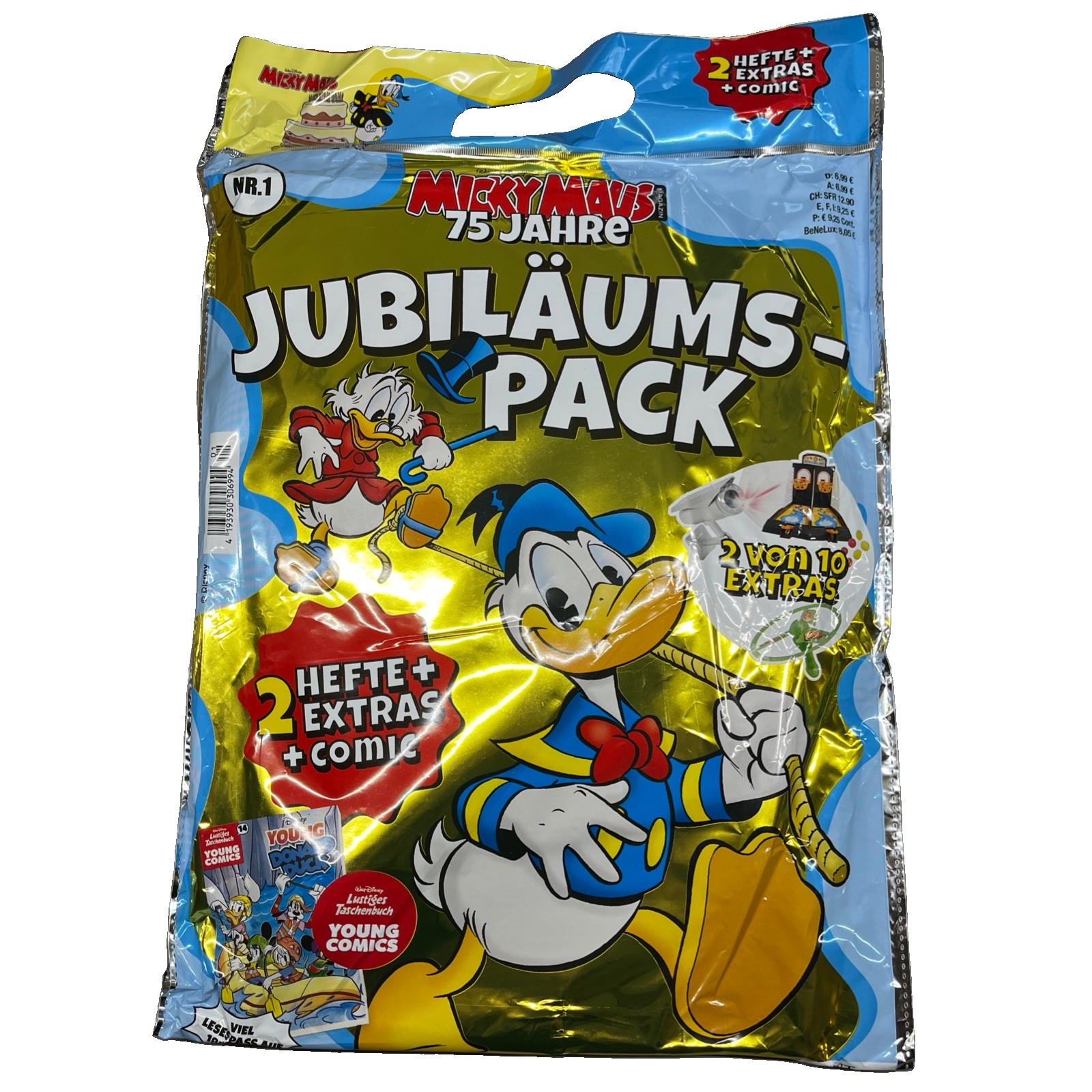 Topolino Confezione 75 Anniversario Divertente Tascabile e 2 Quaderni MM Raro! Top