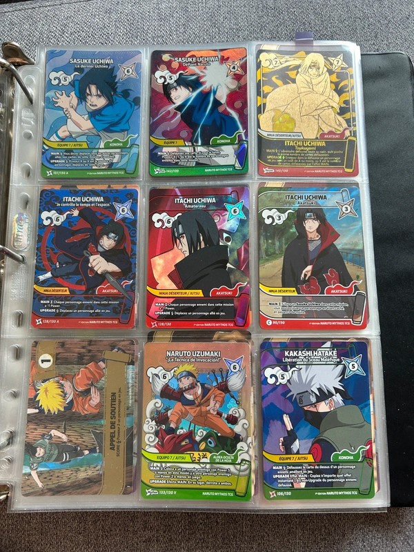 Lot de cartes naruto mythos