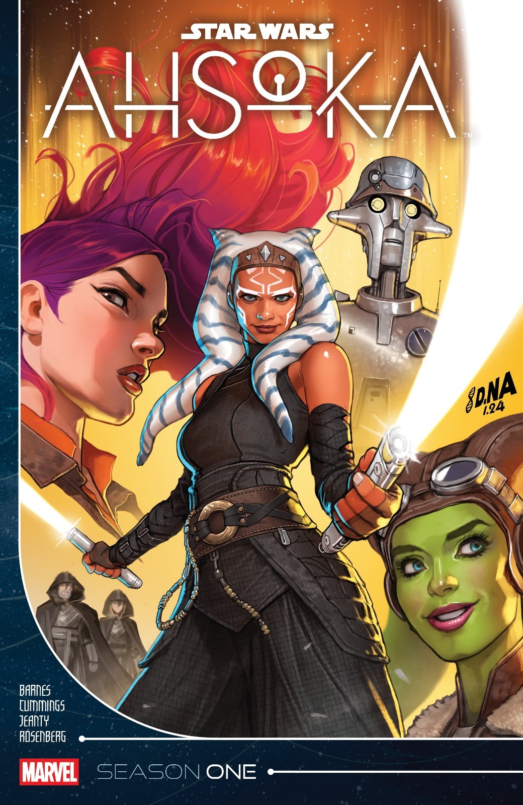 Star Wars: Ahsoka - Stagione 1 graphic novel copertina David Nakayama (Marvel 2025)