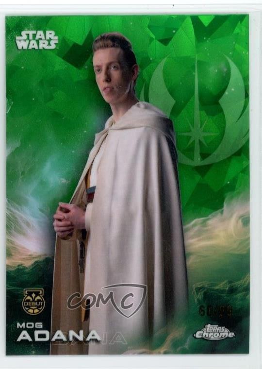 2025 Topps Chrome Star Wars verde zaffiro /99 Mog Adana #92 17lu