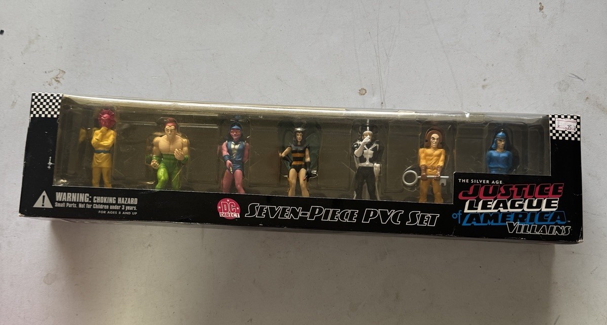 DC Direct Justice League Of America Deadliest Villains set sette pezzi PVC 2001