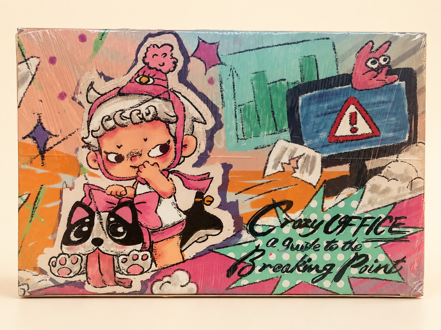 HEYONE JUANJUAN Crazy Office Breaking Point Figure Factory Sealed Blind Box Case