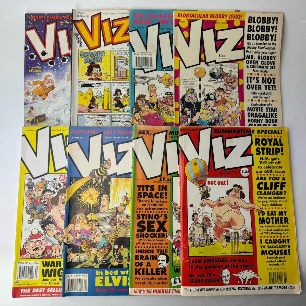VIZ Comic Bundle x 8 Early Issues Between 60 & 69 - Good Condition Job Lot