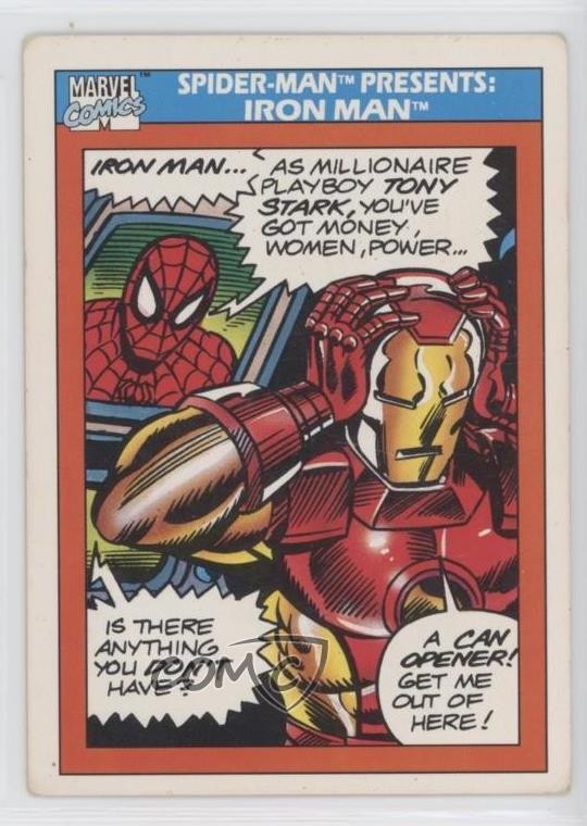 1990 Impel Marvel Universe Spider-Man Presents: Spider-Man Iron Man #159 07ev