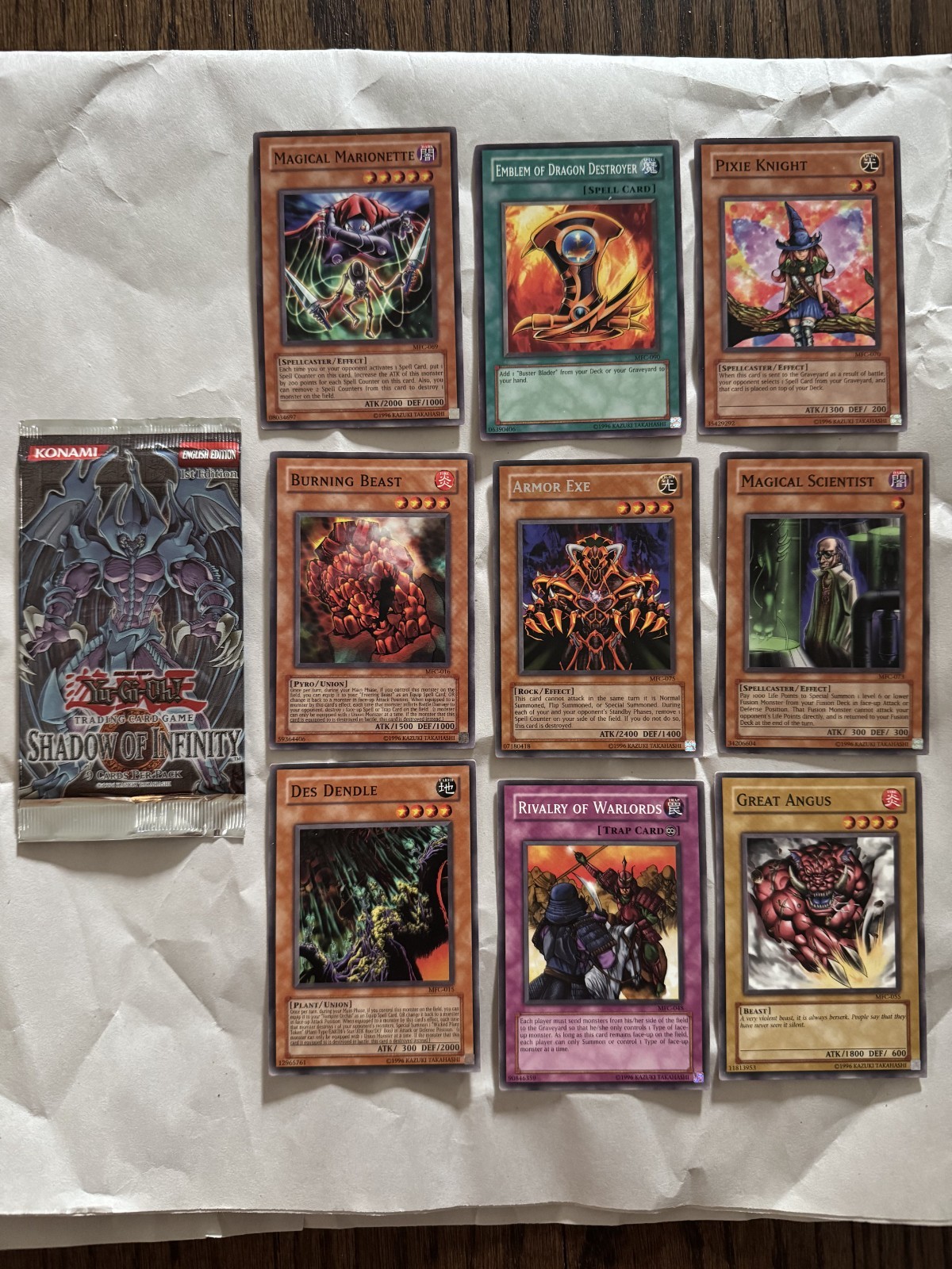 Yu-Gi-Oh! Shadow Of Infinity Inglese 1° Edizione Sigillato Booster Pack Bonus NUOVO