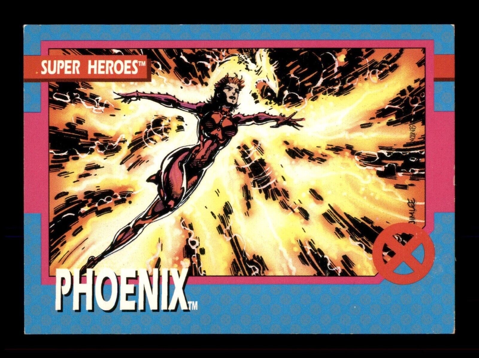 5 carte collezionabili Phoenix Super Heroes Impel X-Men 1992 TCG CCG