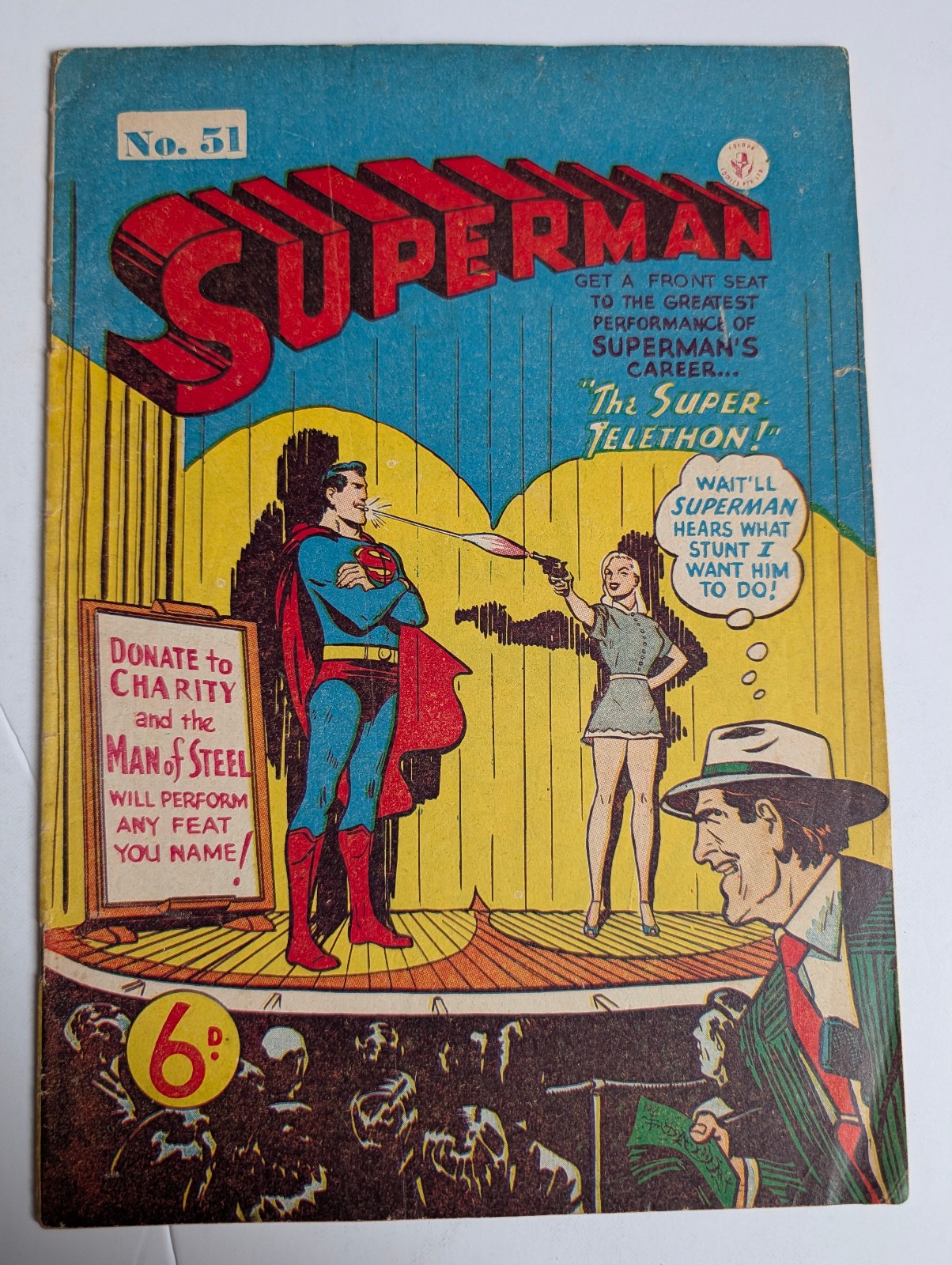 Supeman Comic #51, c.1950s, Australian K.G. Murray, Atlas