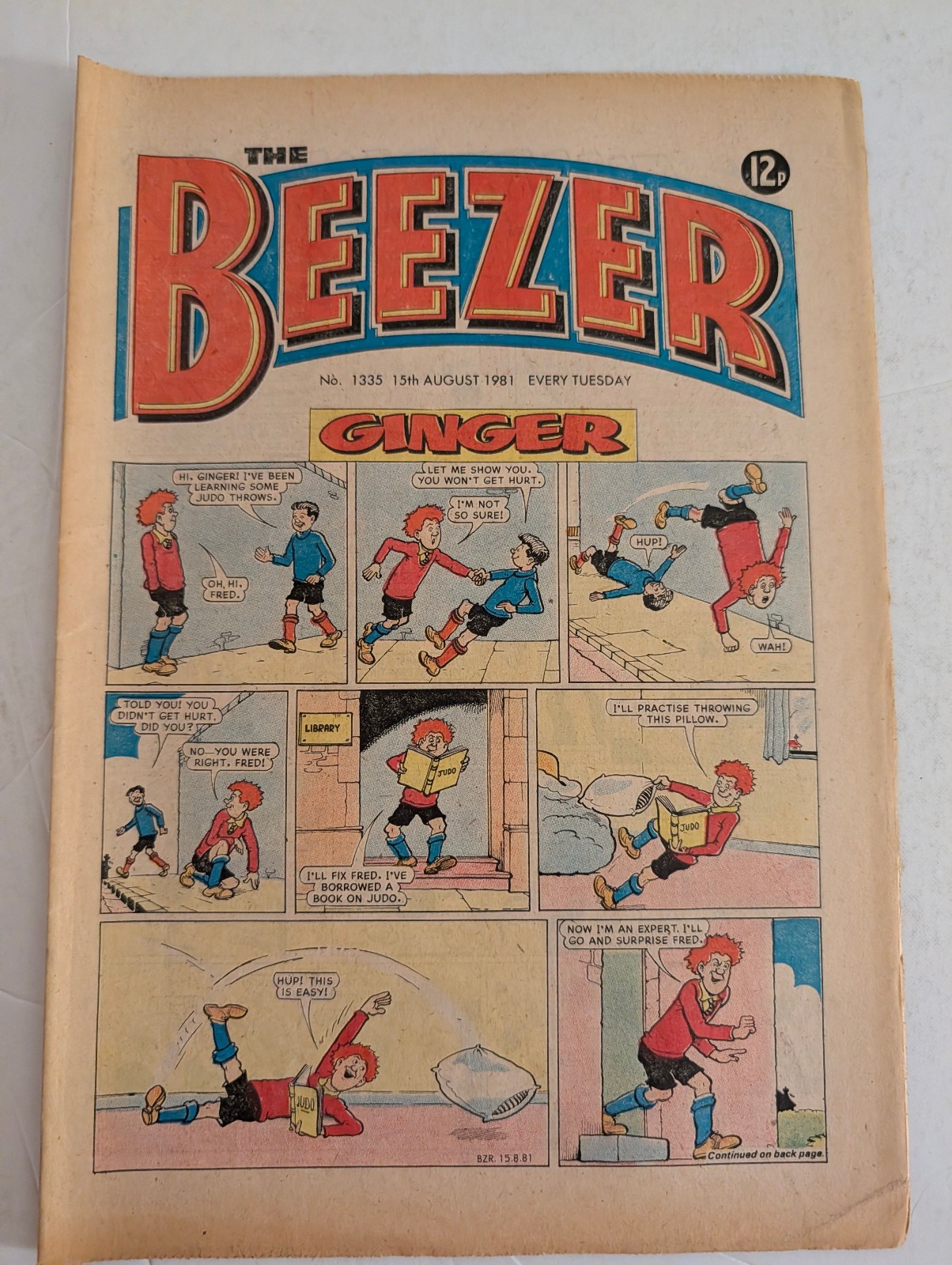 The Beezer Comic No 1335, August 15th 1981.