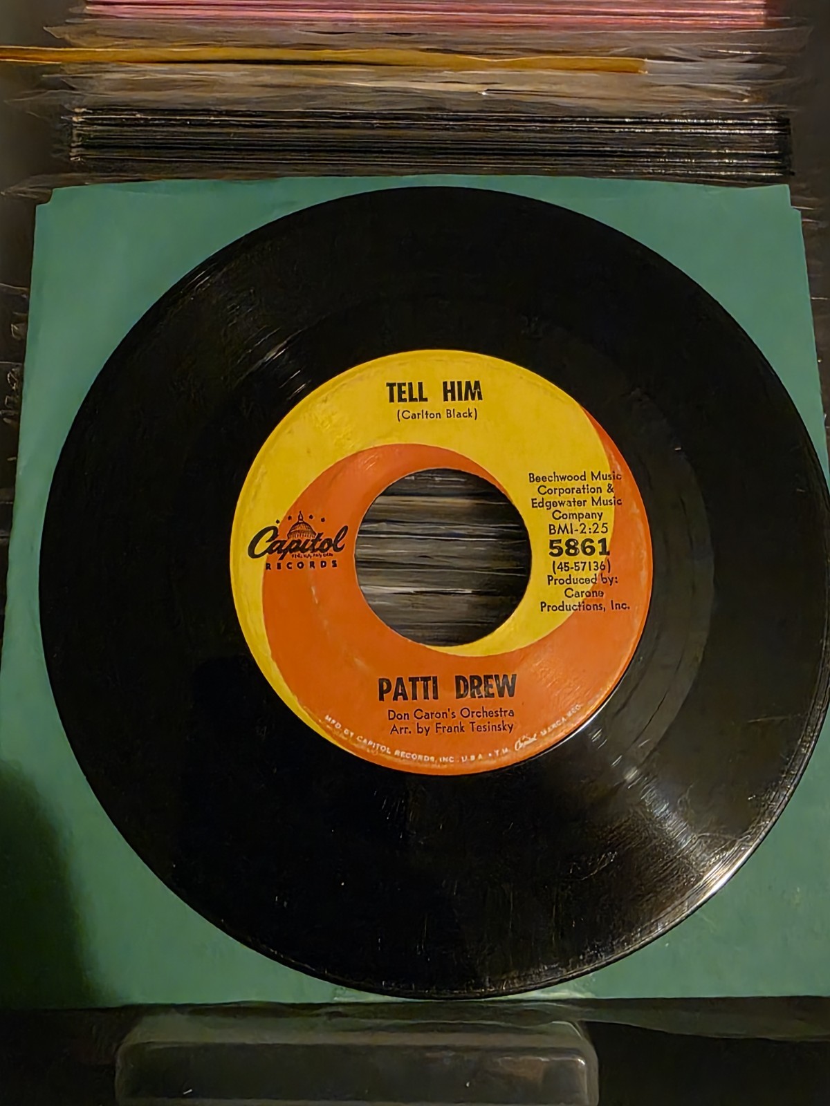PATTI DREW - TELL HIM / TURN AWAY FROM ME 45 RECORD
