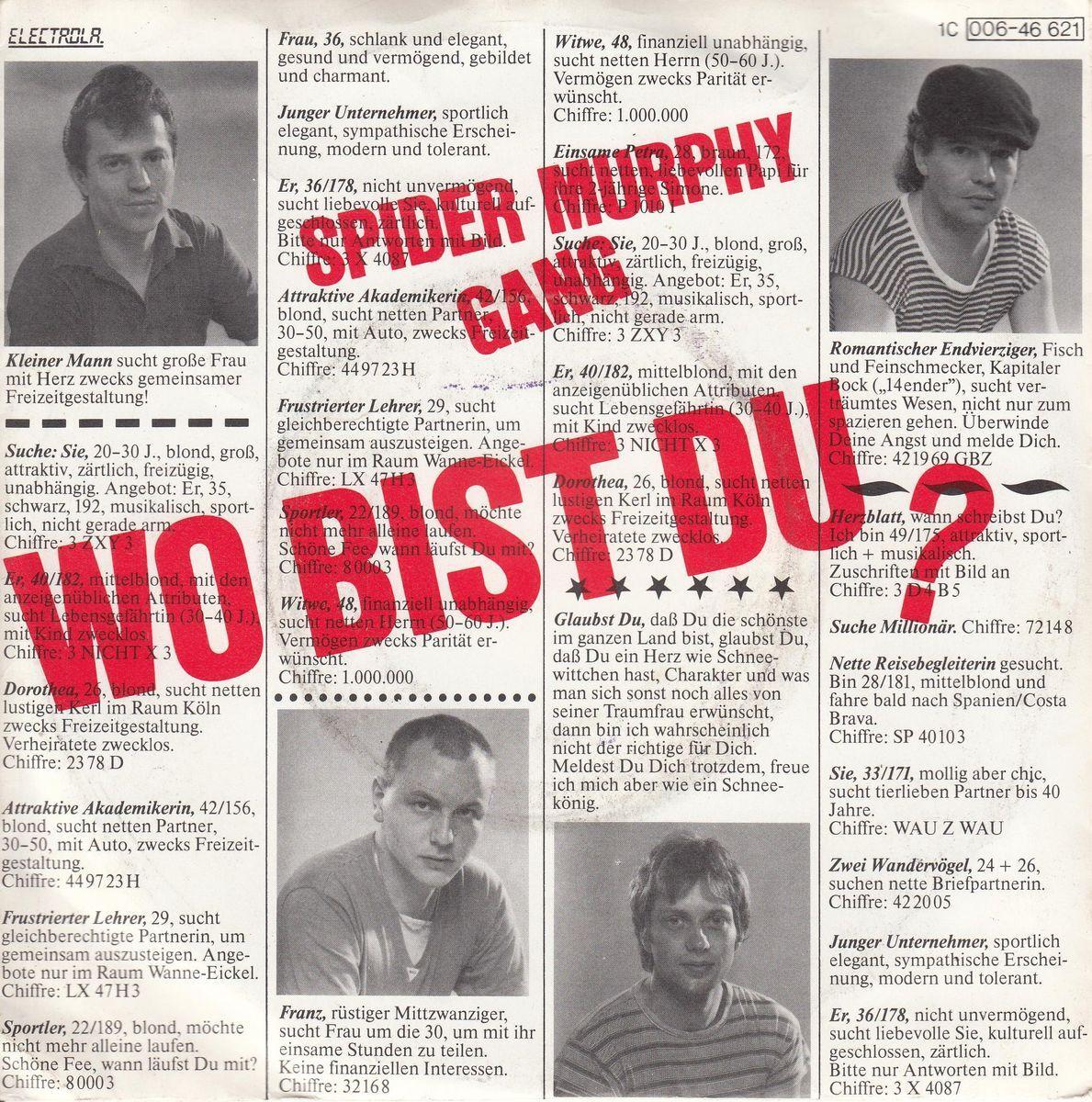 Spider Murphy Gang - Wo Bist Du? ++ used +