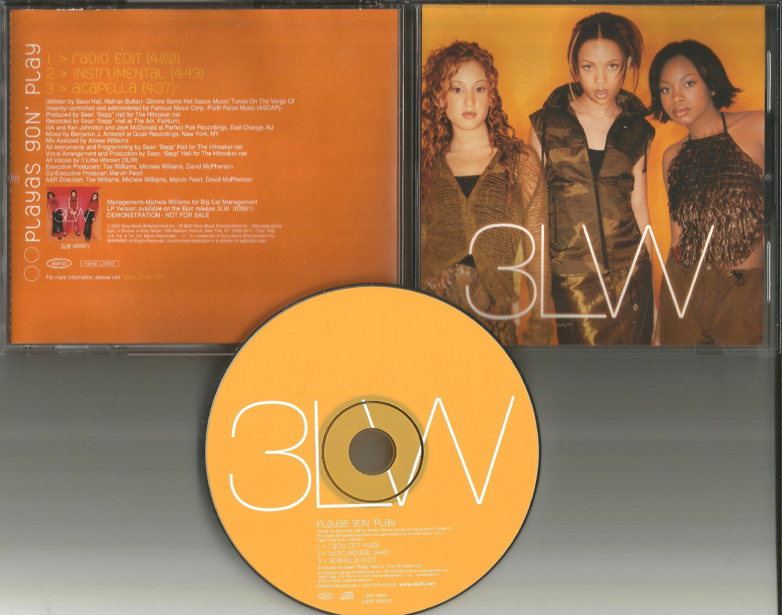 3LW Playas Gon’ Play INSTRUMENTAL & ACAPPELLA & EDIT PROMO DJ CD Single gonna