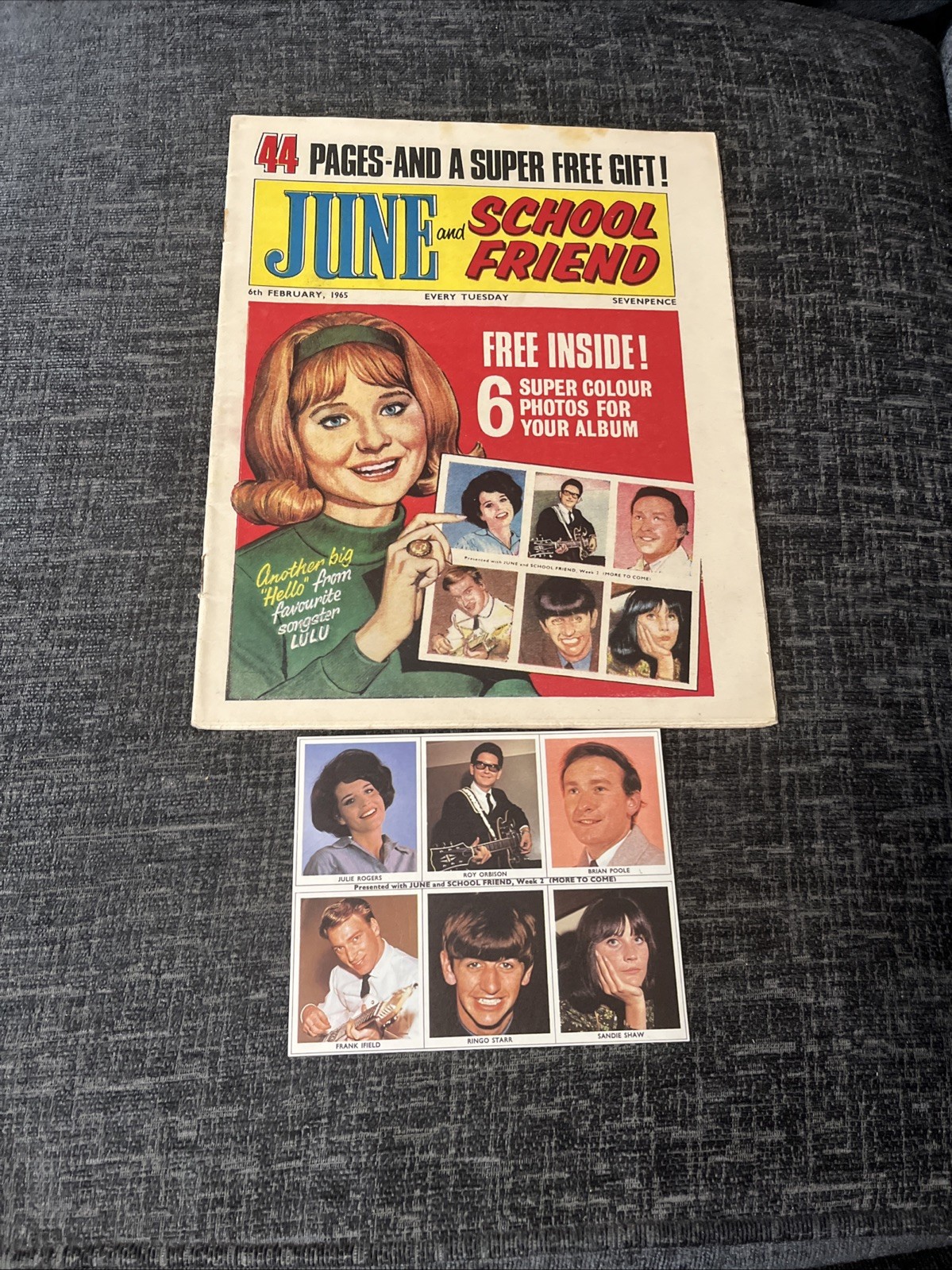June and School Friend Comic - 6 February 1965 with Free 6 Colour Photos