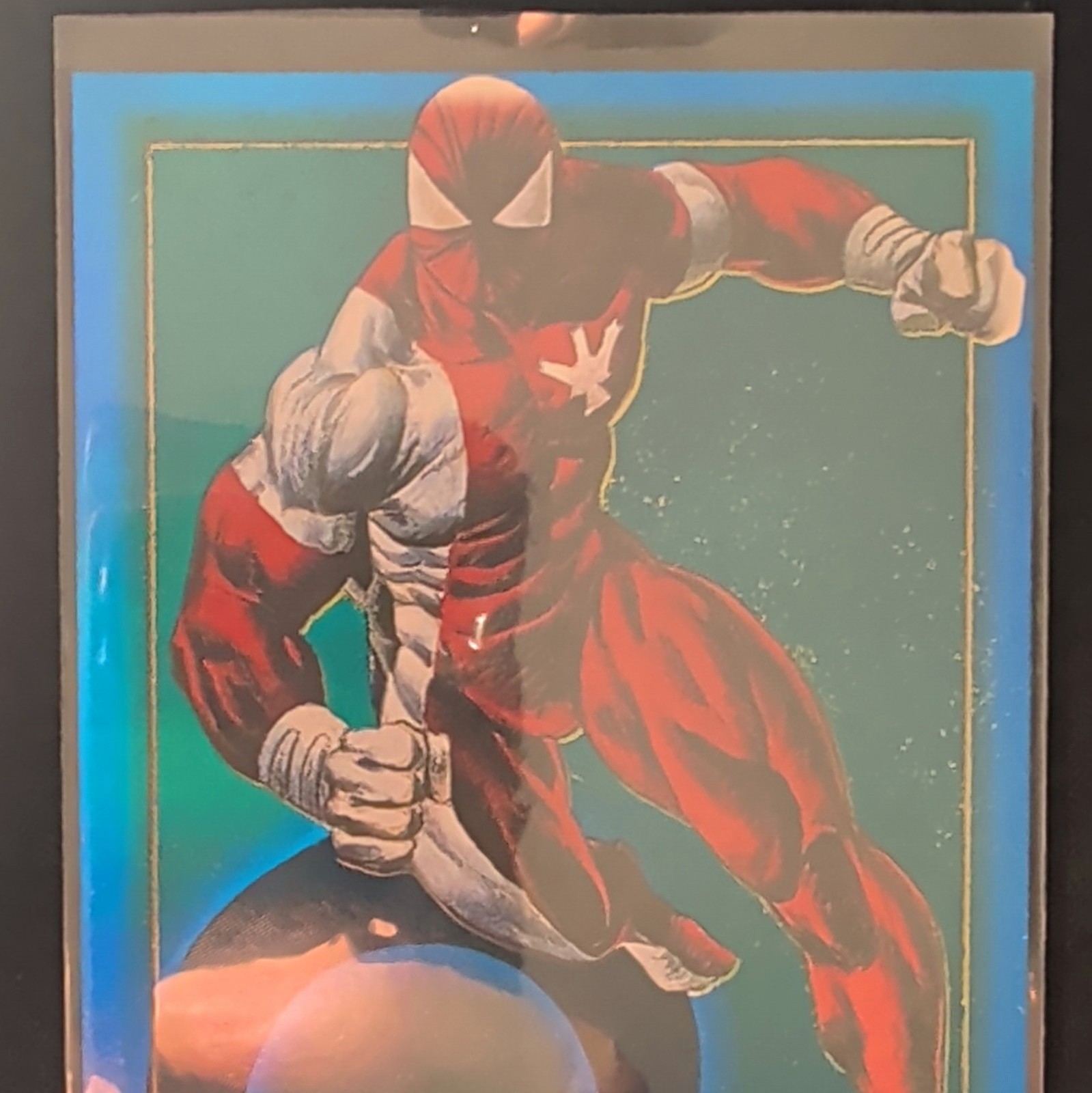 2024 Marvel Masterpieces '92 Platinum #96 Weapon Omega Blue PMG 21/50