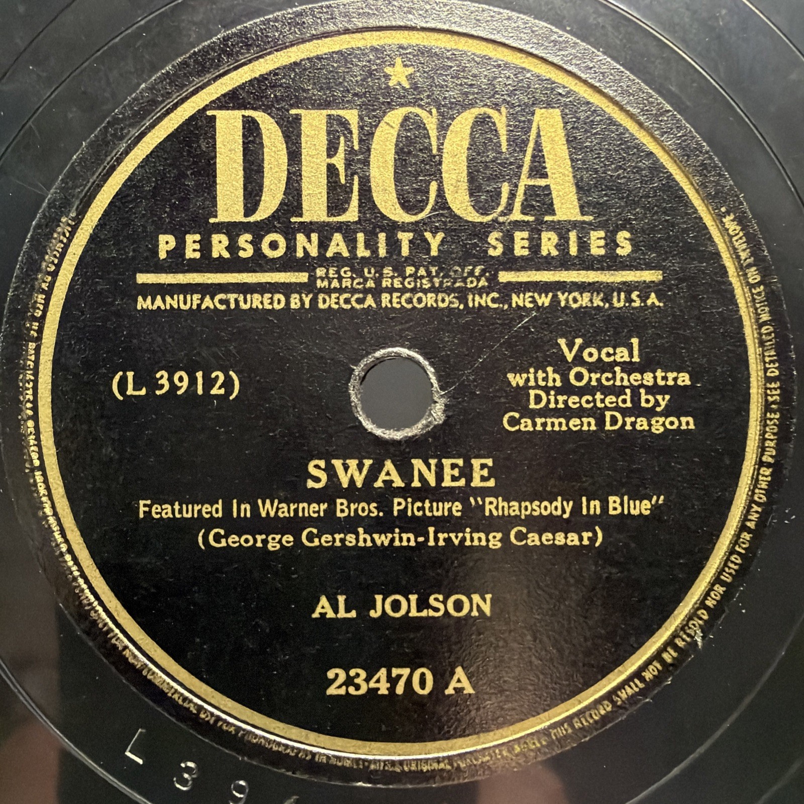 Al Jolson – Swanee / April Showers