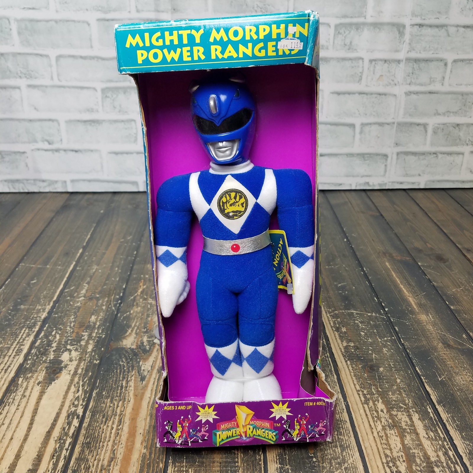 Peluche Saban Mighty Morphin Power Rangers Blue Ranger Action Pal 1993