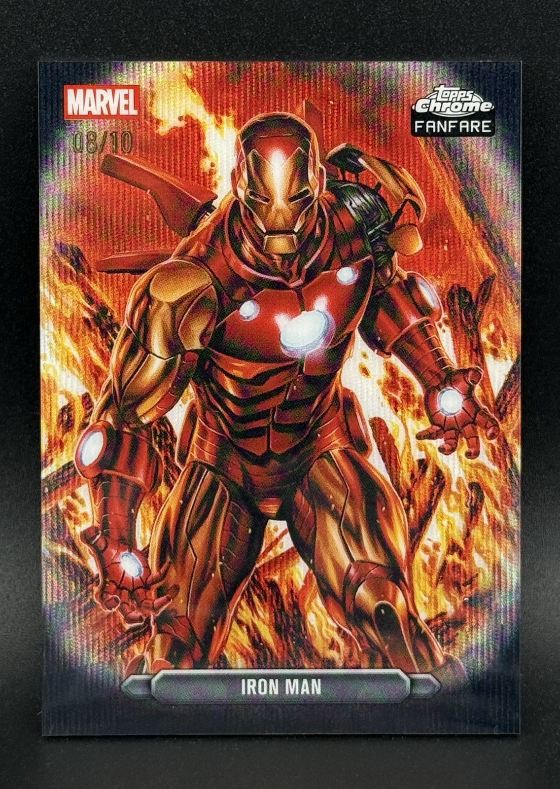 2026 Topps Chrome Marvel IRON MAN SP FANFARA BLACK WAVE 08/10 FF-22