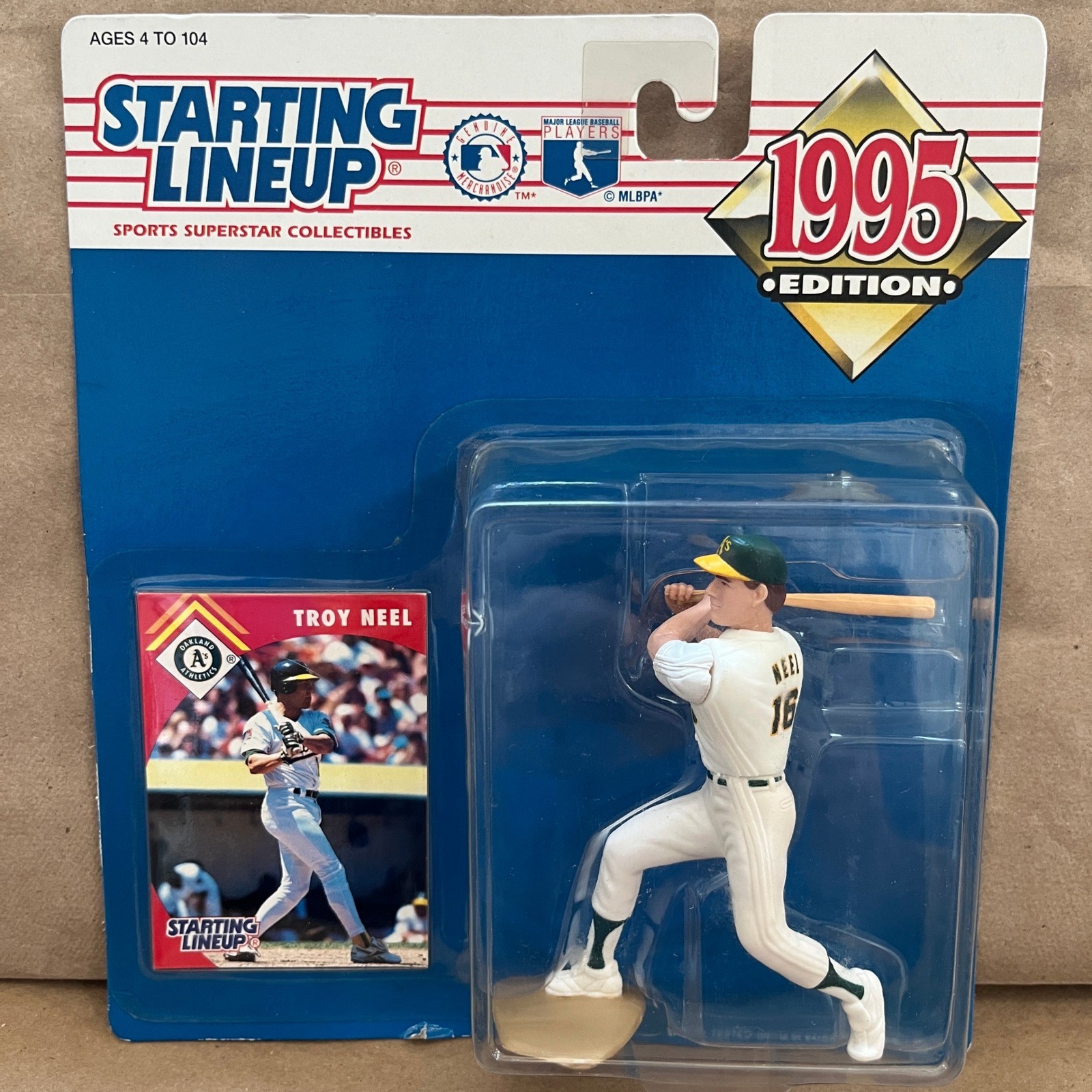 Figurina Starting Lineup 1995 Troy Neel Oakland Athletics MLB con Card Kenner