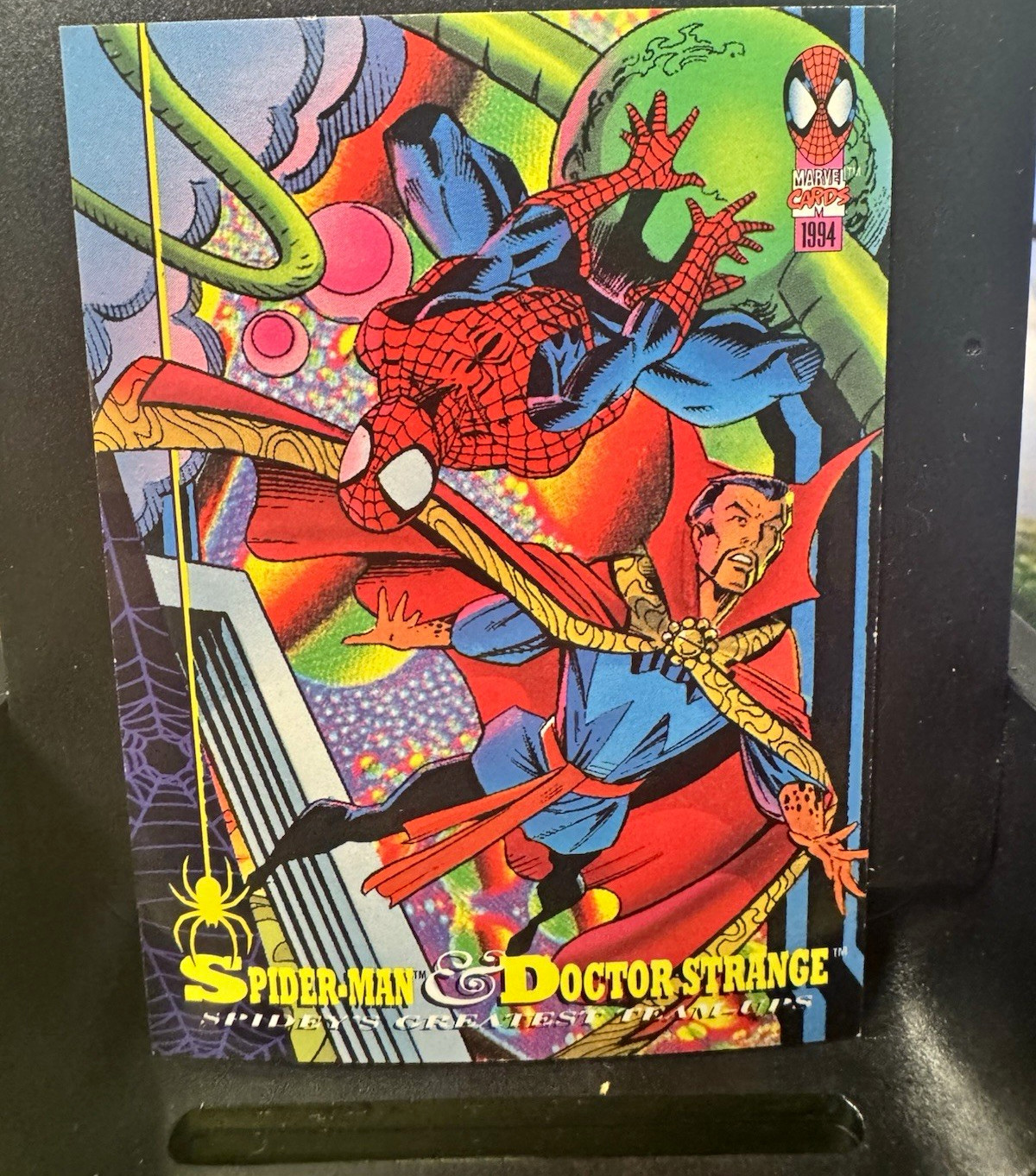 Fleer 1994 Marvel Cards #91 Special Edition Daily Bugle Spider-Man Dr. Strange