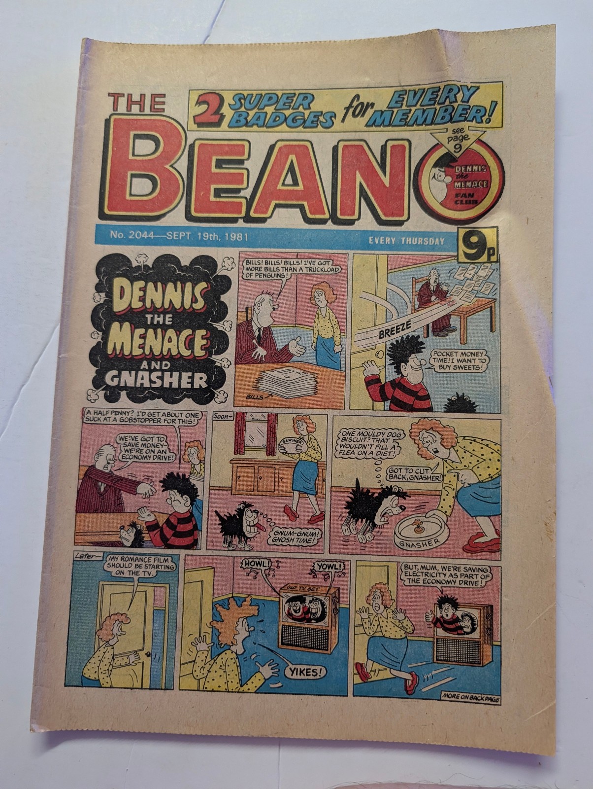 Beano Comic No 2044, September 19th 1981.