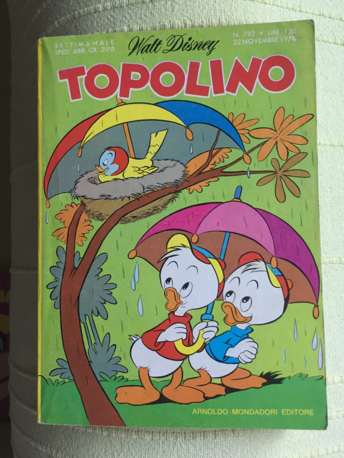 TOPOLINO N° 782 - 22 NOVEMBRE 1970, CON I BOLLINI+CEDOLA ABBONAMENTO. EDICOLA!