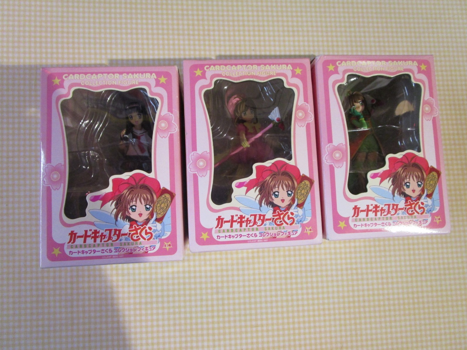 Sega Clamp CARDCAPTOR SAKURA PRIZE COLLECTION COMPLETE FIGURE SET OF 3 W/ TOMOYO