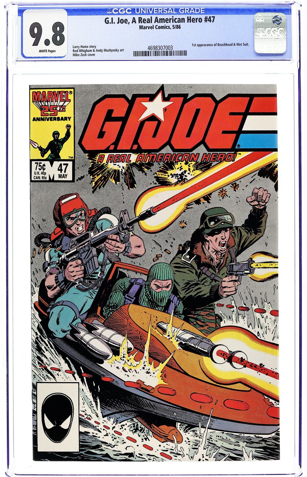 GI Joe A Real American Hero #47D CGC 9.8 1986 4698307003