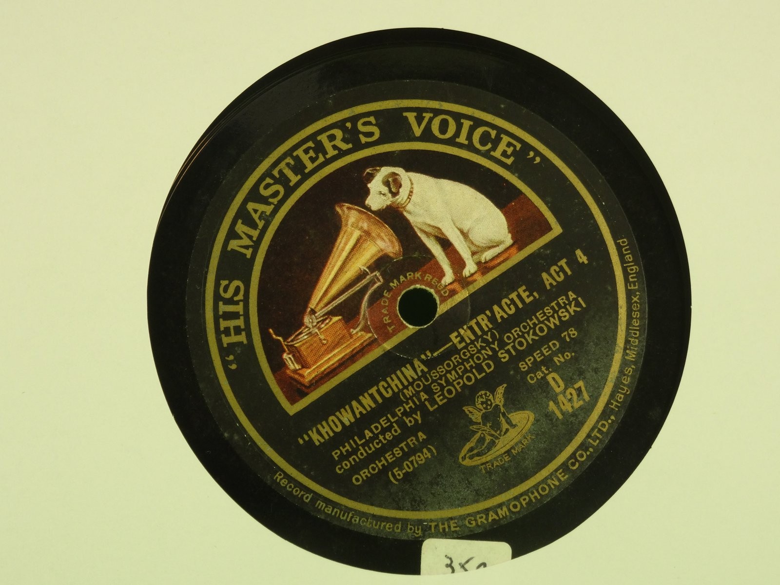 LEOPOLD STOKOWSKI KHOWANTCHINA ENTR'ACTE ACT 4 / THE FIRE BIRD 78RPM (444 (444) 