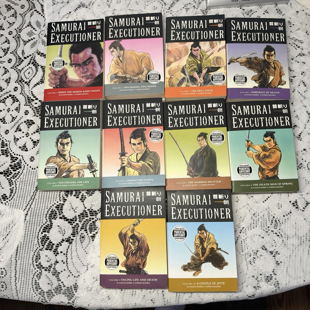 Samurai Executioner Vol 1-10 Set Completo Koike Kojima Manga Inglese Dark Horse