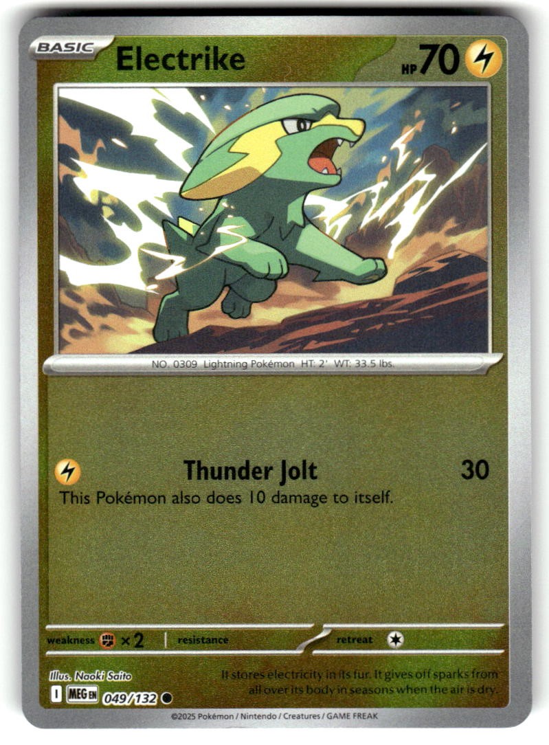 Electrike Reverse Holo Common Mega Evolution 049/132 quasi nuovo
