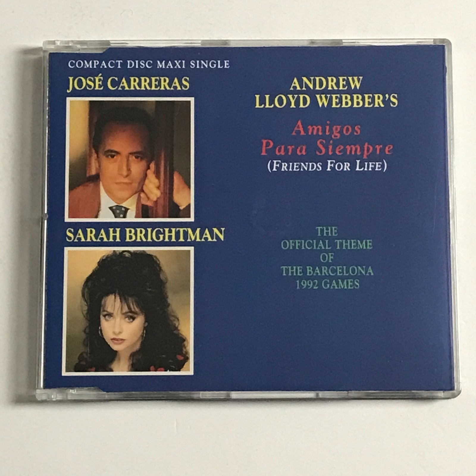 José Carreras/Brightman/Webber 1992 - Amigos Para Siempre CD Single – EX/EX