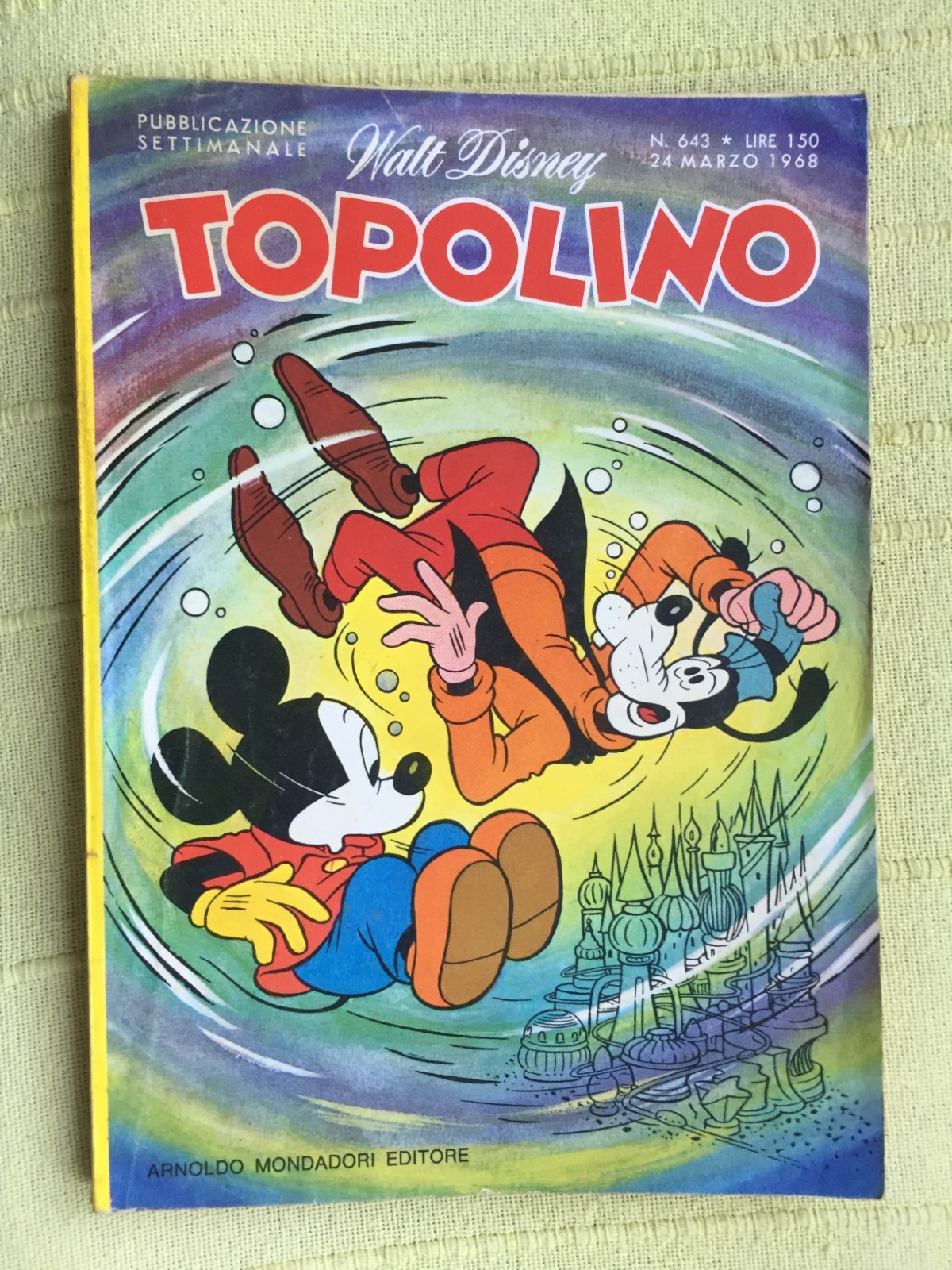 TOPOLINO N° 643 - 24 MARZO 1968, CON I BOLLINI. OTTIMO+++