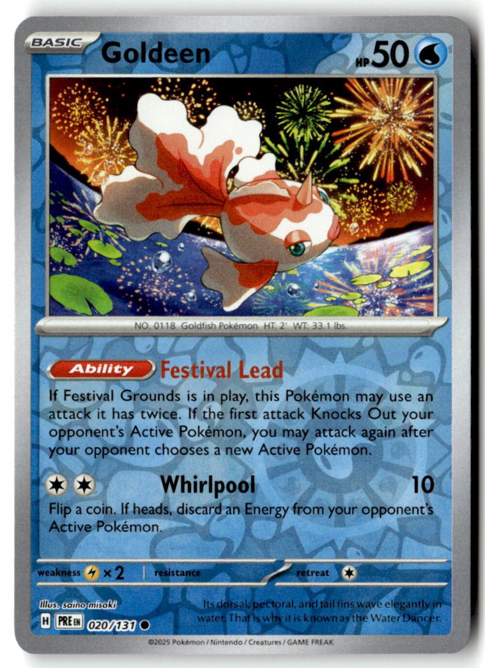 2025 Prismatic Evolutions Goldeen [Reverse] #20