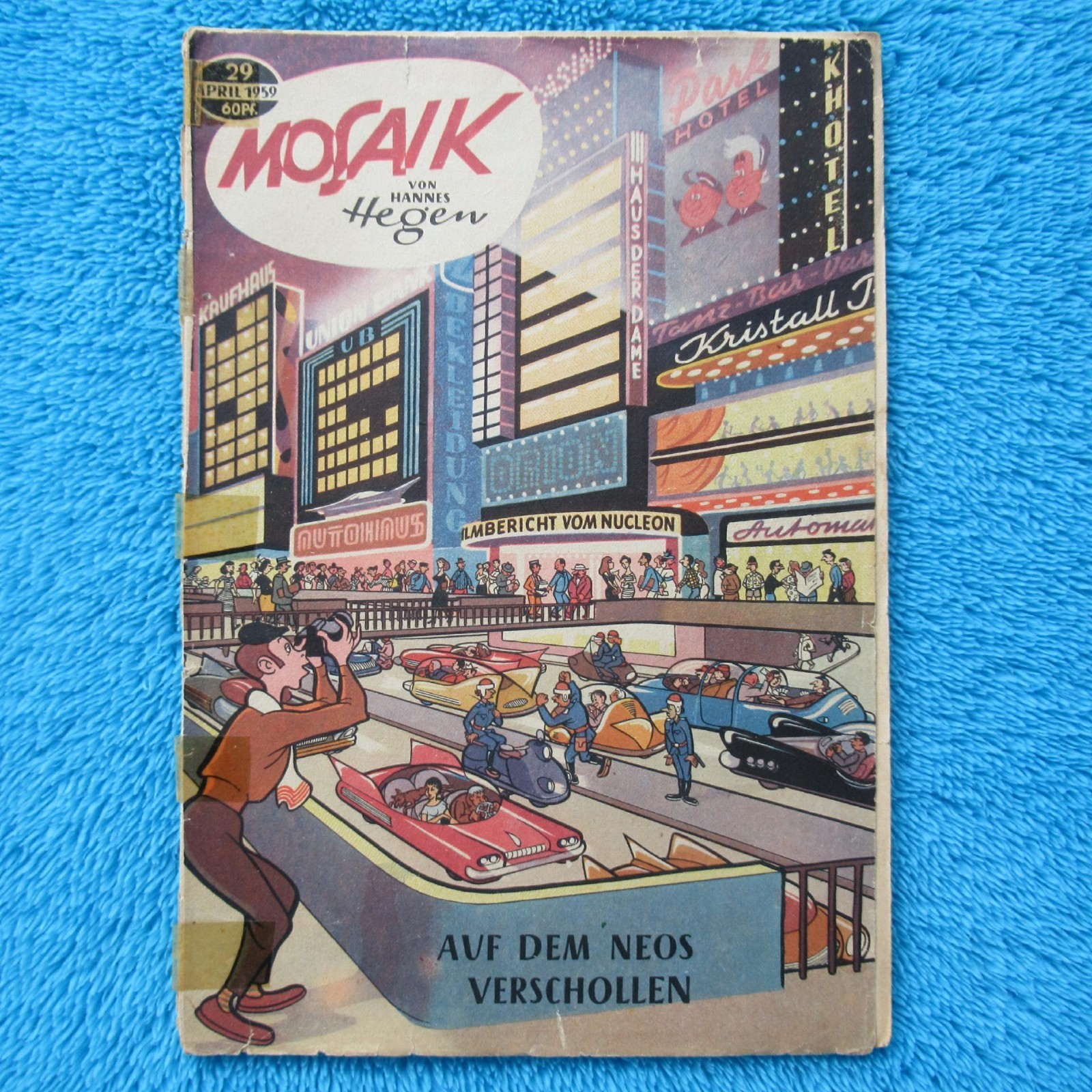 MOSAICO Digedags n.29 "Scomparso sul Neos" DDR 1959 Hannes Hegen incollato