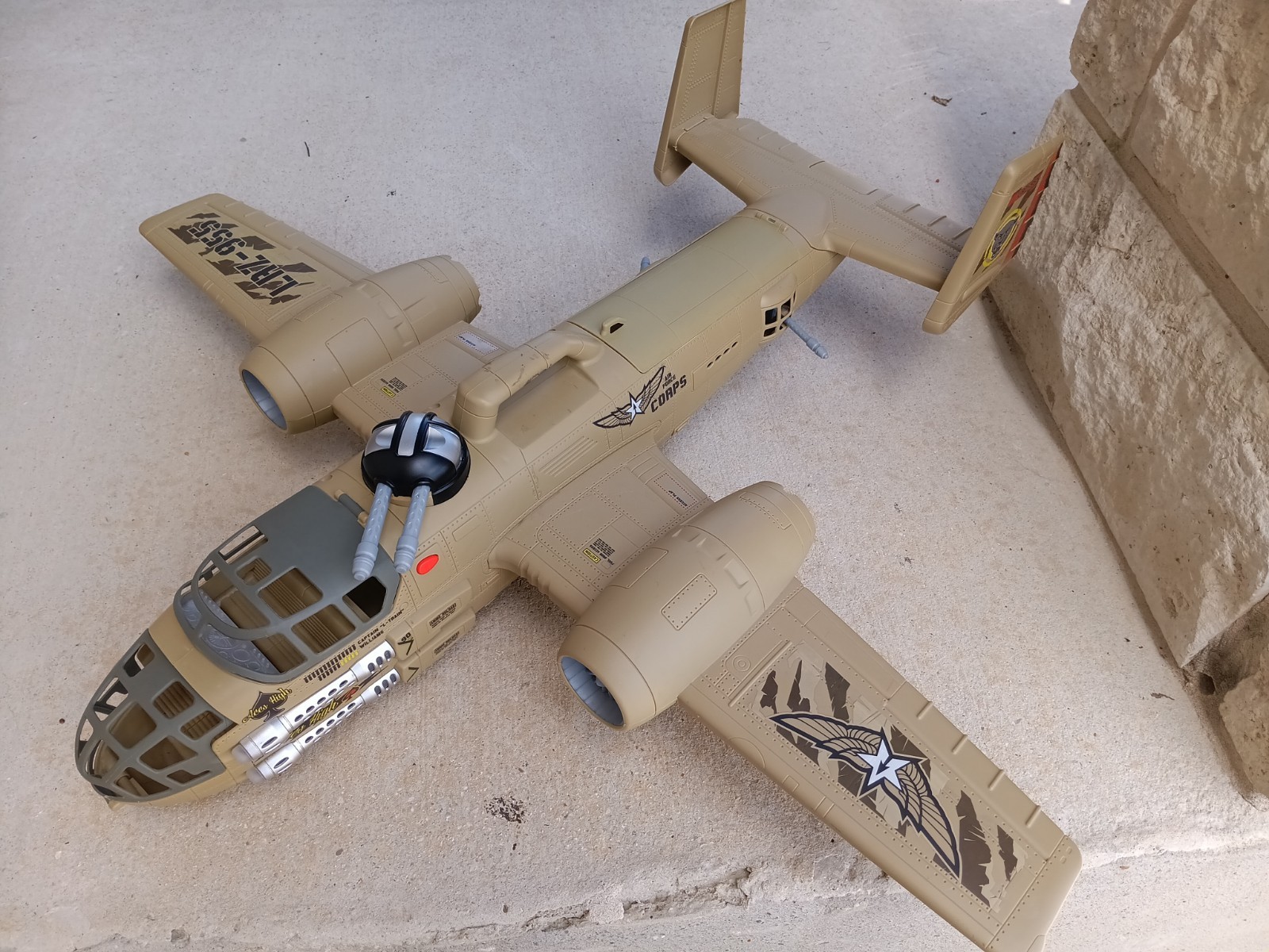 GI Joe "Aces High" Air Force Bomber Airplane 2015 testato e funzionante vedi foto
