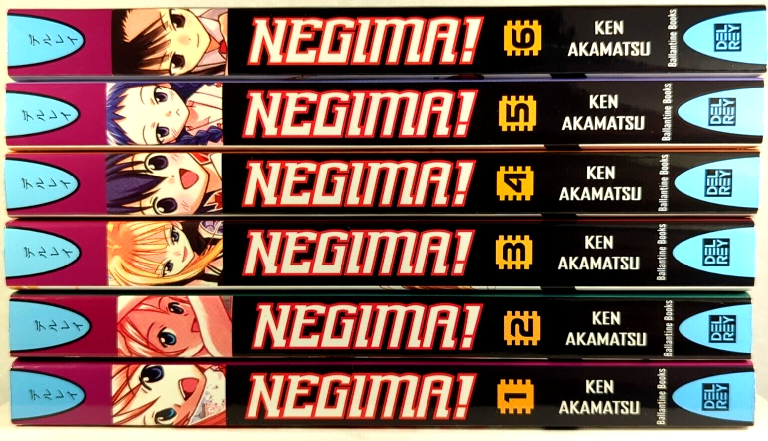 Negima! Lotto Manga Vol 1-6, Prime Edizioni 2004-05, Ken Akamatsu, Del Rey, Fuori Produzione