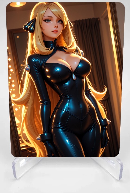 Stampa artistica anime Cynthia - Card/4x6/5x7 Waifu da collezione PK-CYN-459