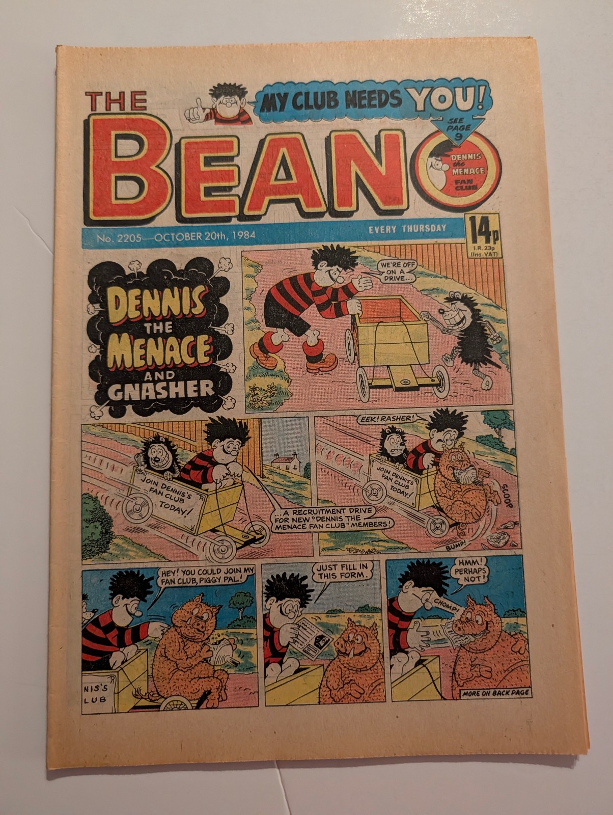 Beano Comic No 2205, October 20th 1984.