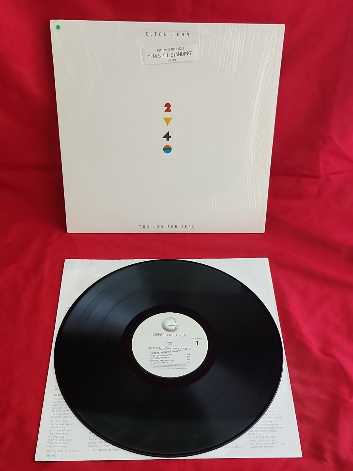 Elton John Too Low For Zero Lp Vinyl Record Album