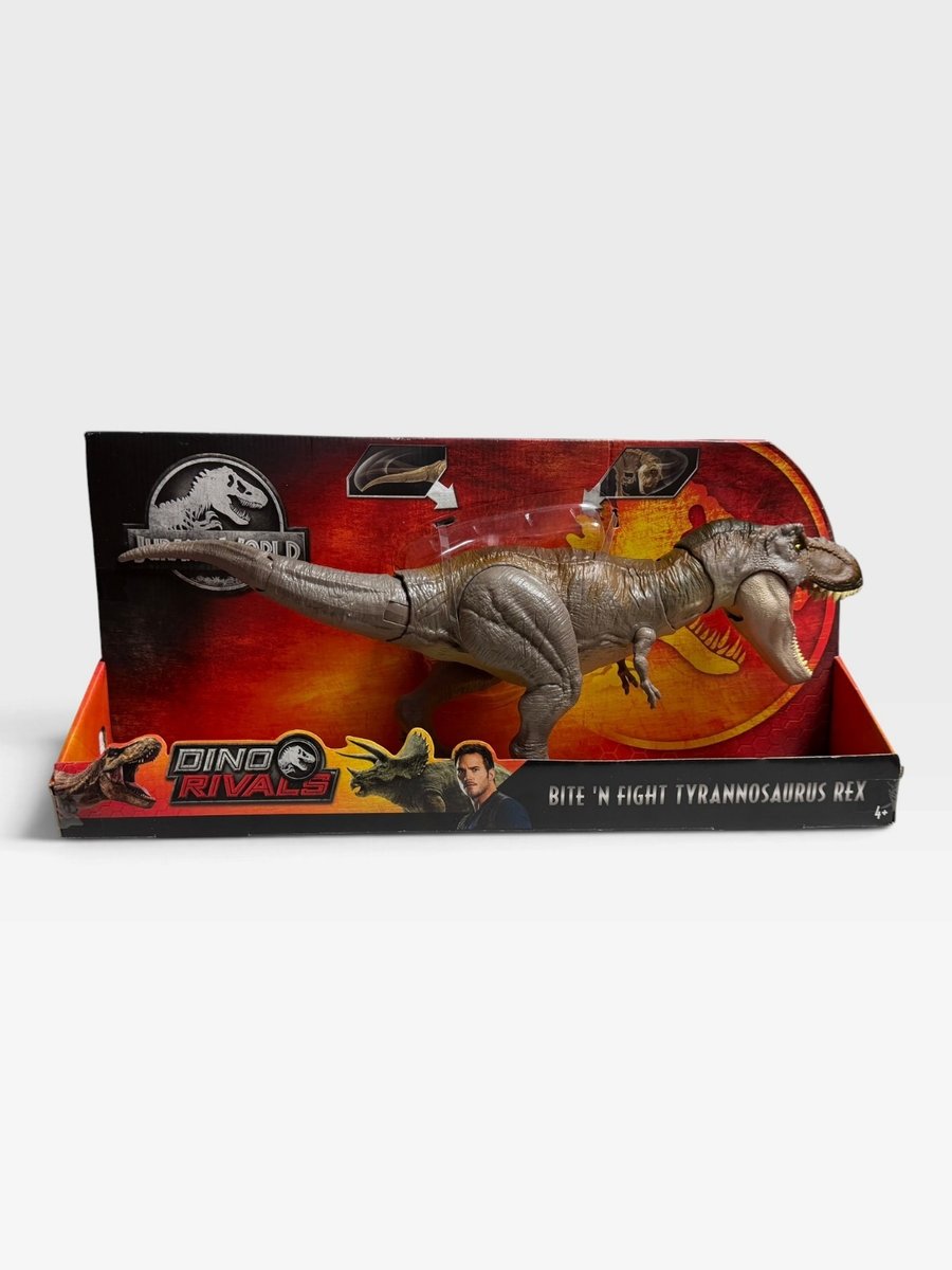 Mattel Jurassic World Dino Rivals Bite N Fight Tyrannosaurus Rex in scatola