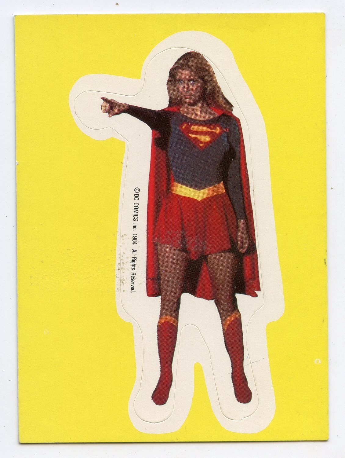 1984 DC Comics Supergirl #1 Trading Card Sticker See Scan