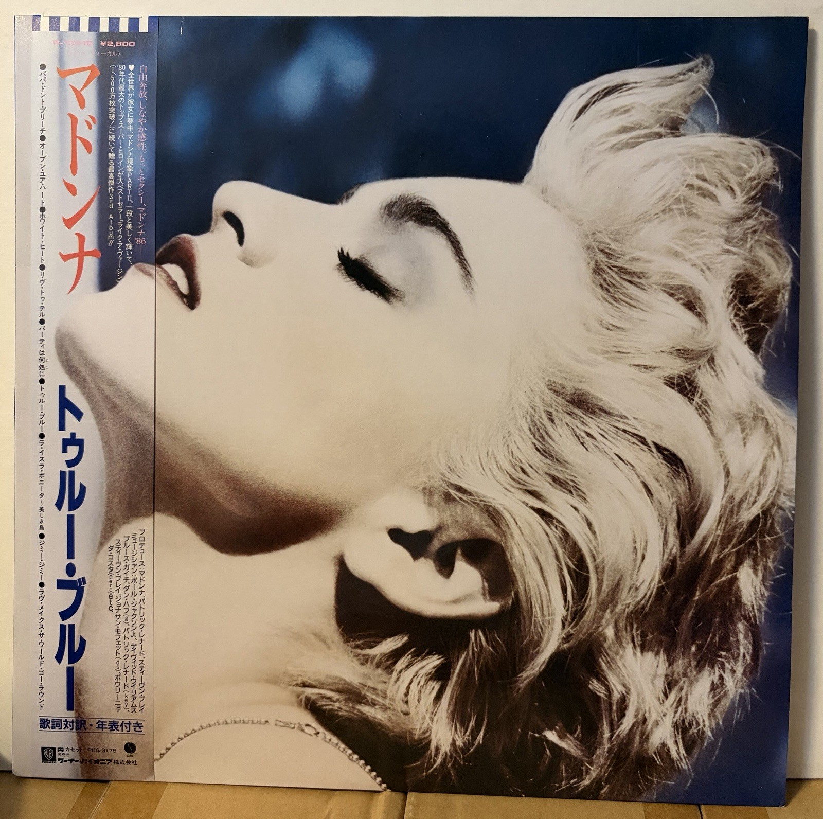 Madonna True Blue Japan Vinyl LP Obi Survey Card P13310