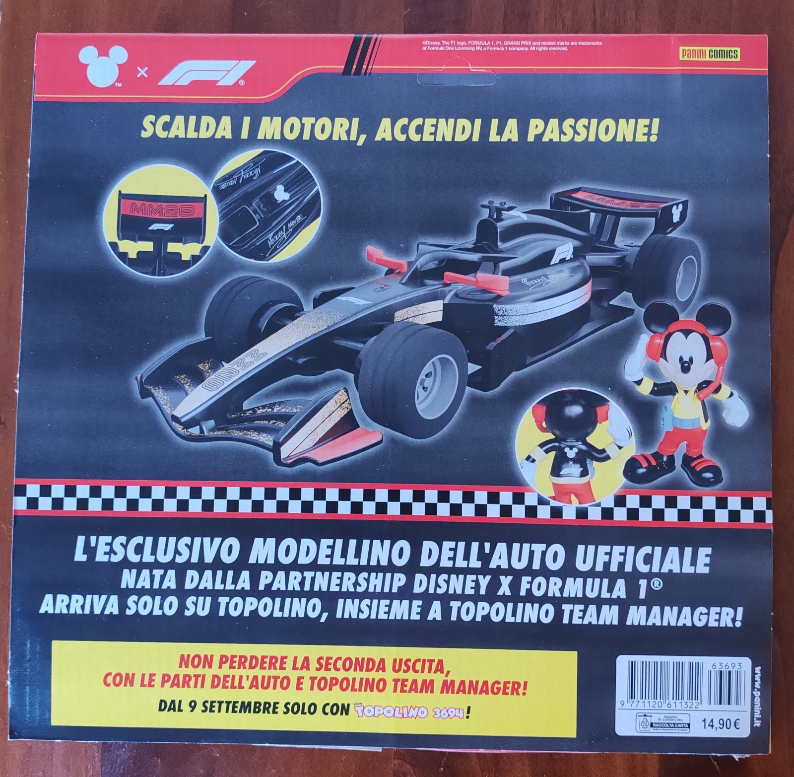 Topolino Disney 3693 x Formula 1 modellino auto Limited Edition