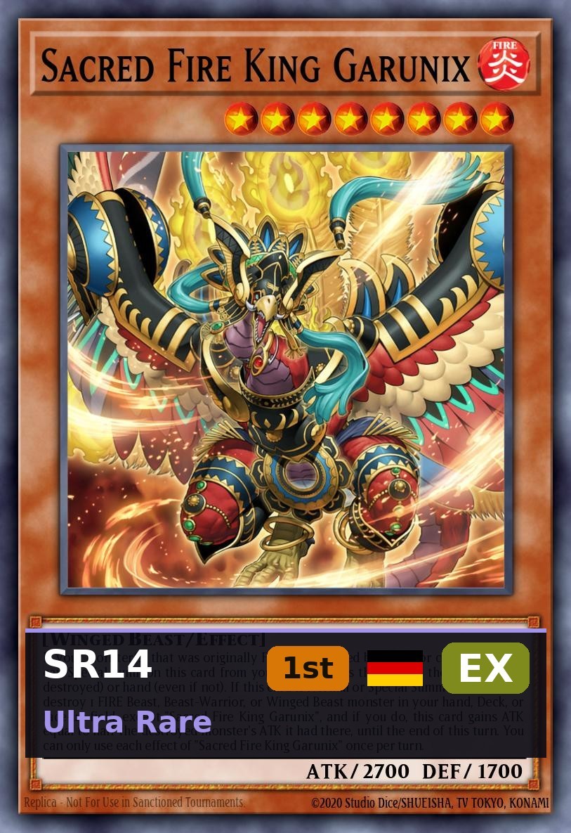 Sacro Re del Fuoco Garunix SR14-001 1° Edizione EX ITA Yu-Gi-Oh