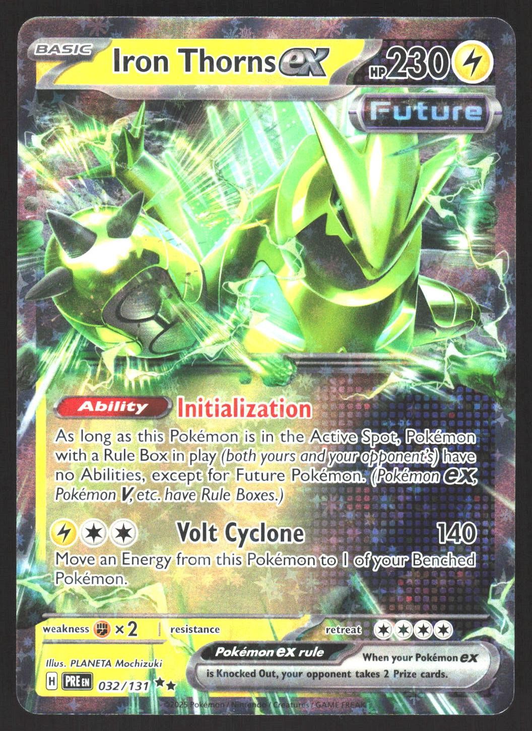 Spine di Ferro ex 032/131 Holo Doppia Rara Evoluzioni Prismatiche Pokemon Near Mint