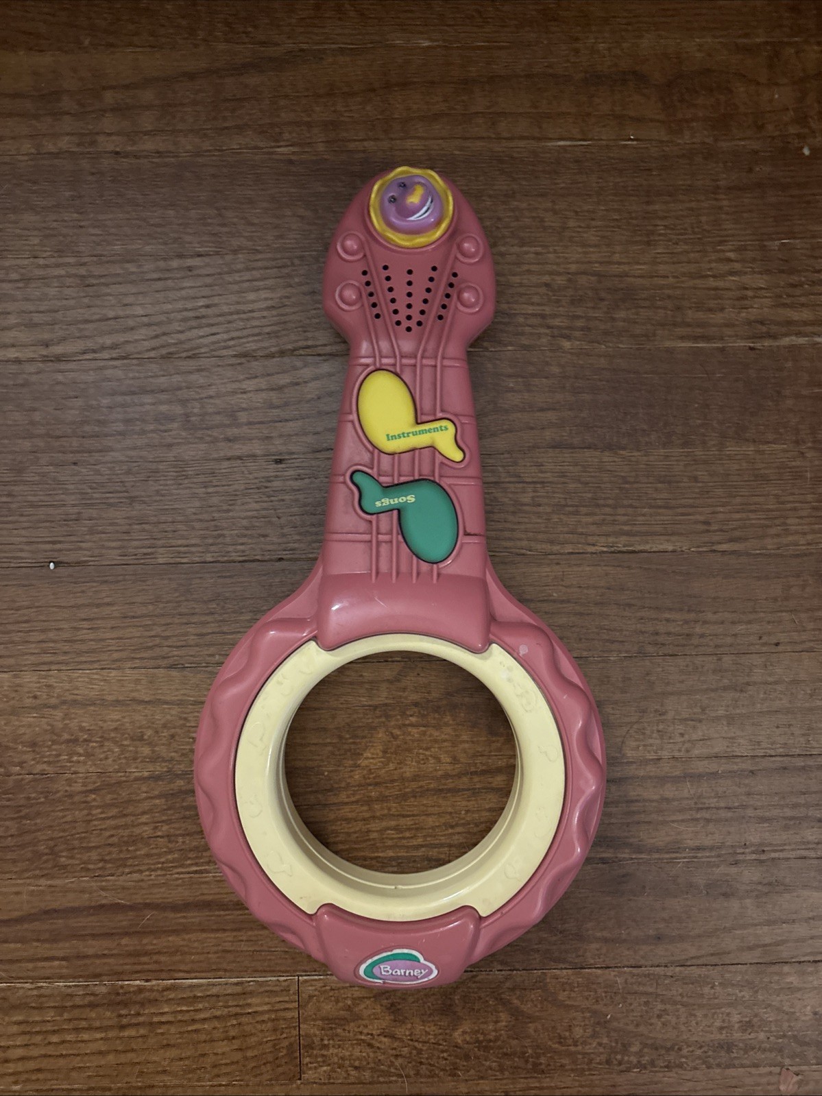 Vintage 1997 Playskool Barney Purple Dinosaur Musical Air Guitar Banjo WORKS