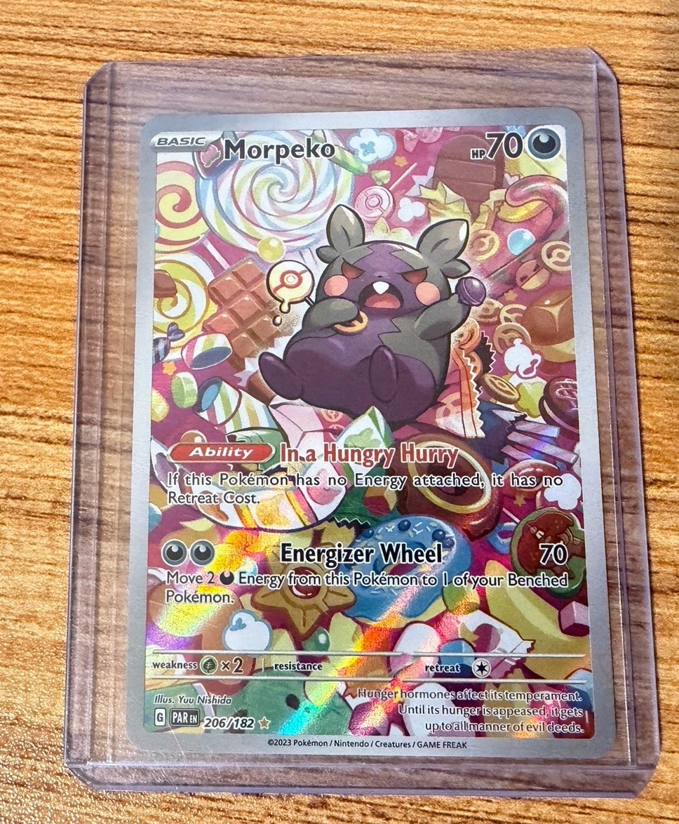 Morpeko 206/182 Paradox Rift Illustration Rare Pokemon TCG NM Full Art Holo
